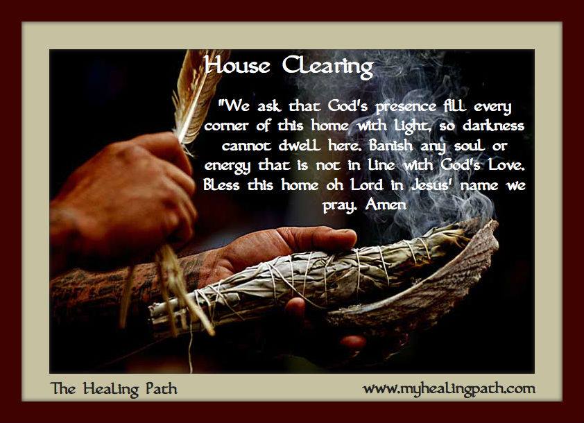 Hand, feather, sage, house prayer