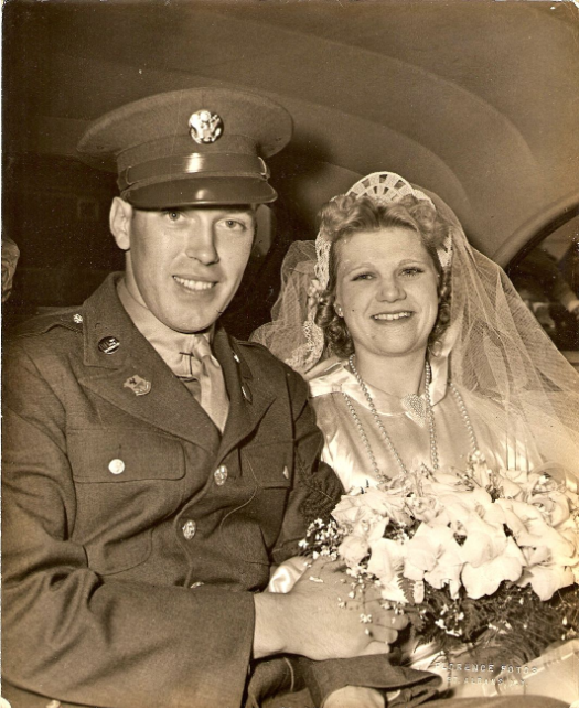 world war 2 wedding Arnold and Lorraine Yesthal