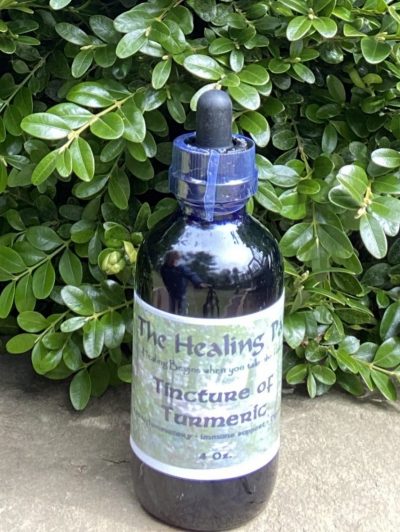 obalt blue bottle reads "The Healing Path"