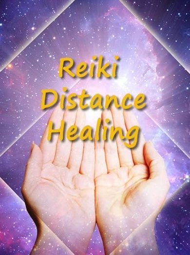 Distance Healing hands with sparkles "Reiki Distance Healing"